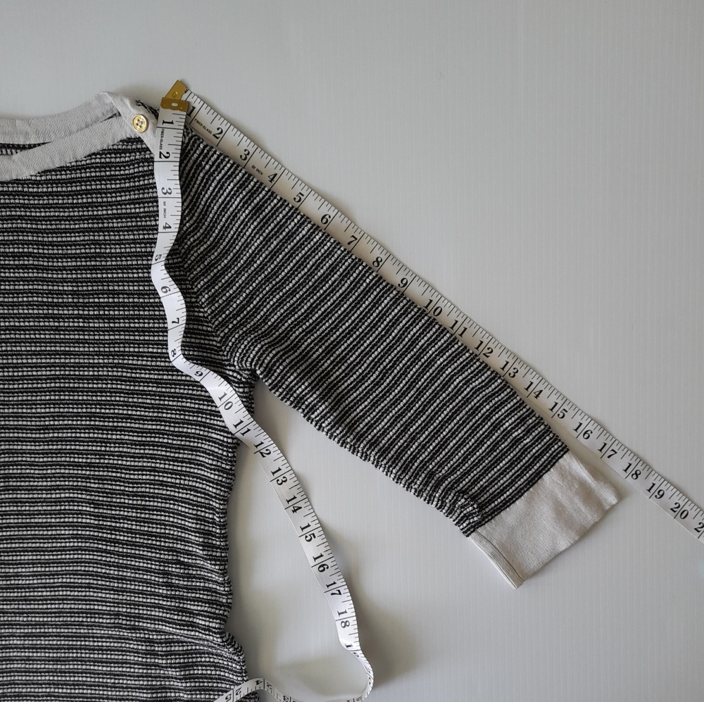 ● Calvin Klein | Women Boat neck stripped sweatshirt - Picture 9 of 16